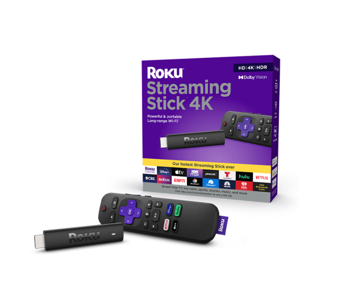 Roku Streaming Stick 4K conectado a un TV.