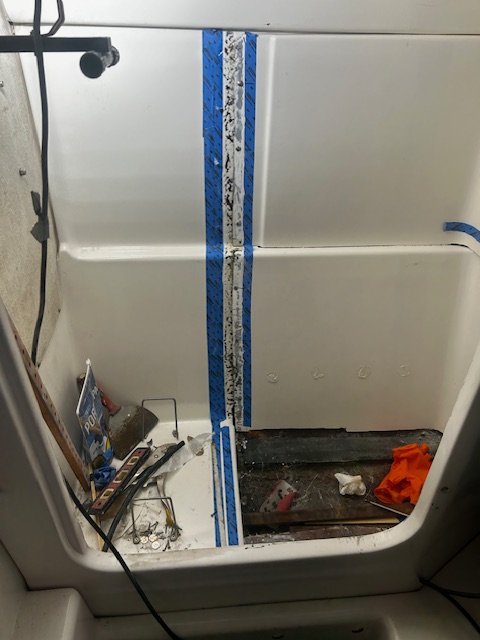 shower panels screwed together