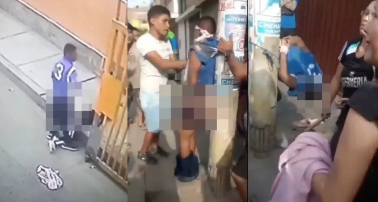 Violador intentó abusar de una joven en plena calle y vecinos la salvan: Video