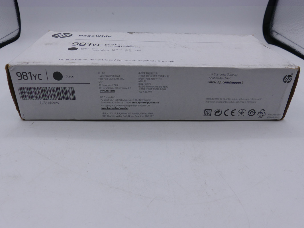 GENUINE HP 981YC L0R20YC PAGEWIDE EXTRA HIGH YIELD BLACK INK CARTRIDGE GENUINE HP 981YC L0R20YC PAGEWIDE EXTRA HIGH YIELD BLACK INK CARTRIDGE