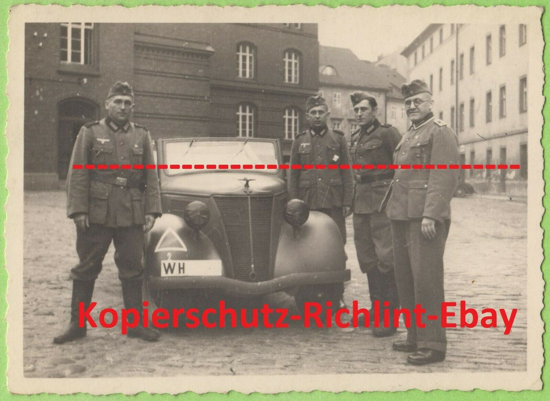Wehrmacht Soldaten & PKW Kübelwagen Ford Eifel (Typ 20 C) mit Kennung