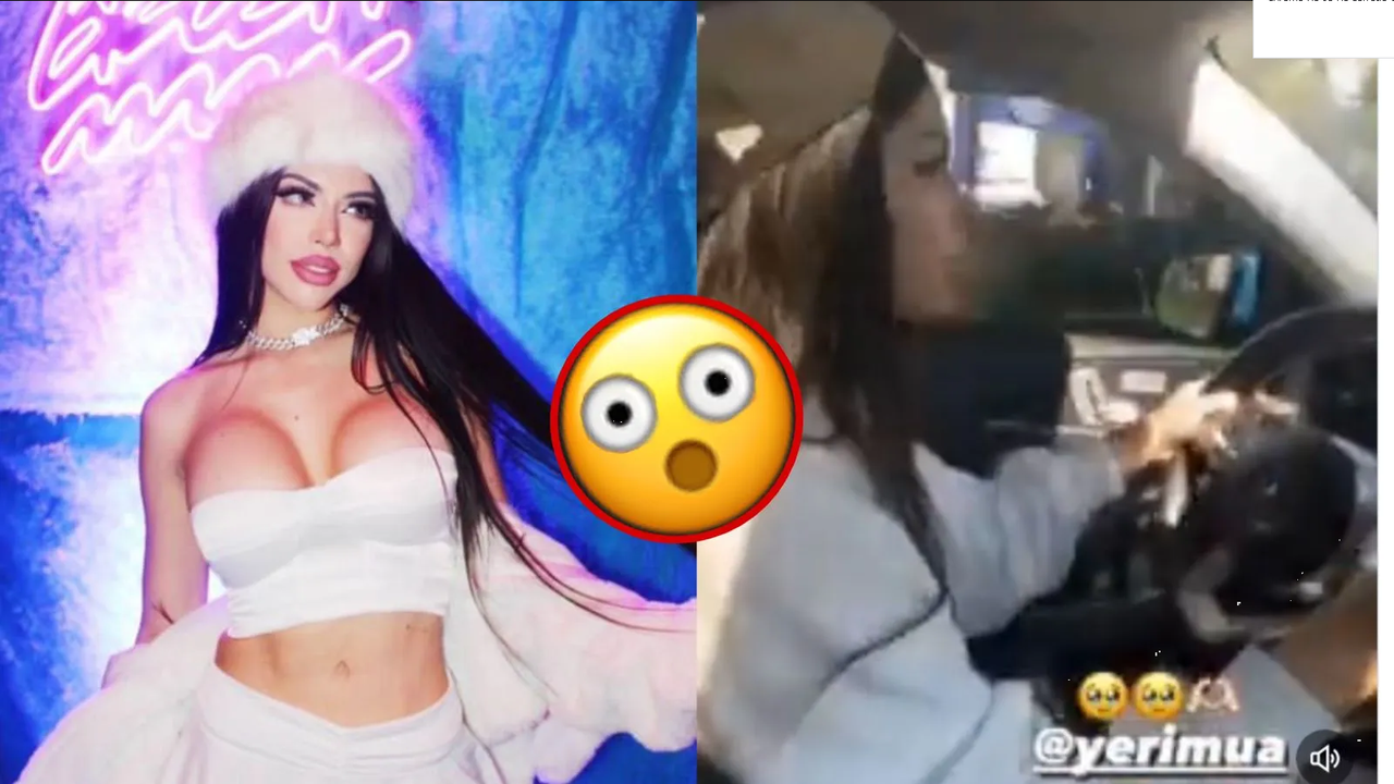 Daña su coche Yeri Mua tras desafiar una patrulla conduciendo