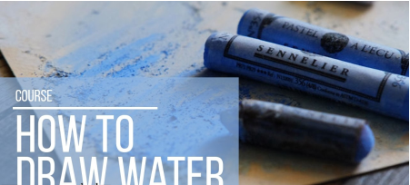 How to draw water with soft pastels