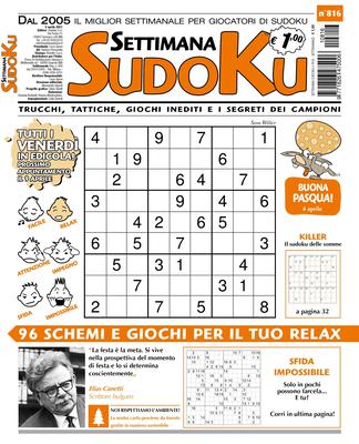 Settimana Sudoku N.816 –  02 Aprile 2021
