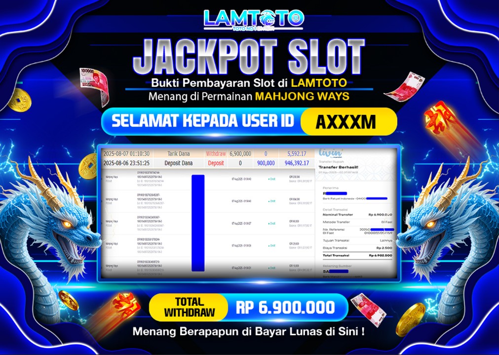 BUKTI JACKPOT LUNAS LAMTOTO