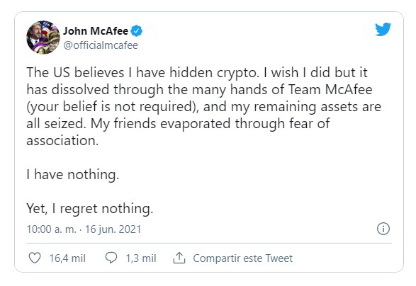 john mcafee twitter