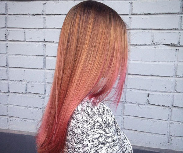 Цвет волос «розовое дерево». Фото девушек, краски Гарньер, Эстель