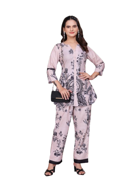 BLUMAIRE Women’s Stylish Kurta & Pant | Print Co-ord Set For Women's | Casual & Ofiice Wear, XXL