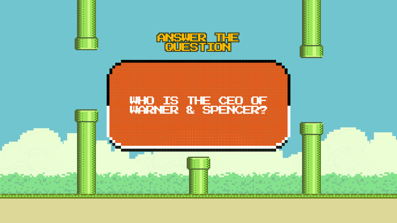 Blue Green Retro Pixel Playful Trivia Game Animated Quiz Presentation