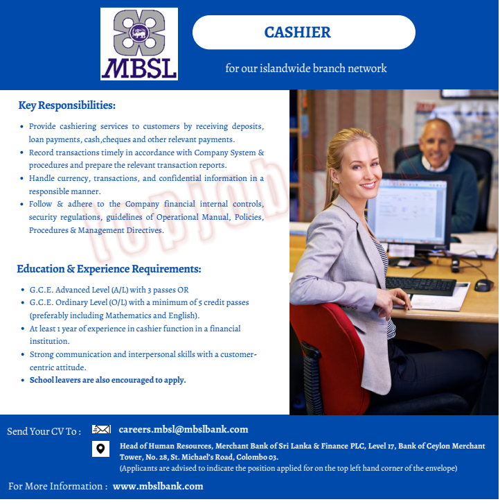 MBSL Bank Careers