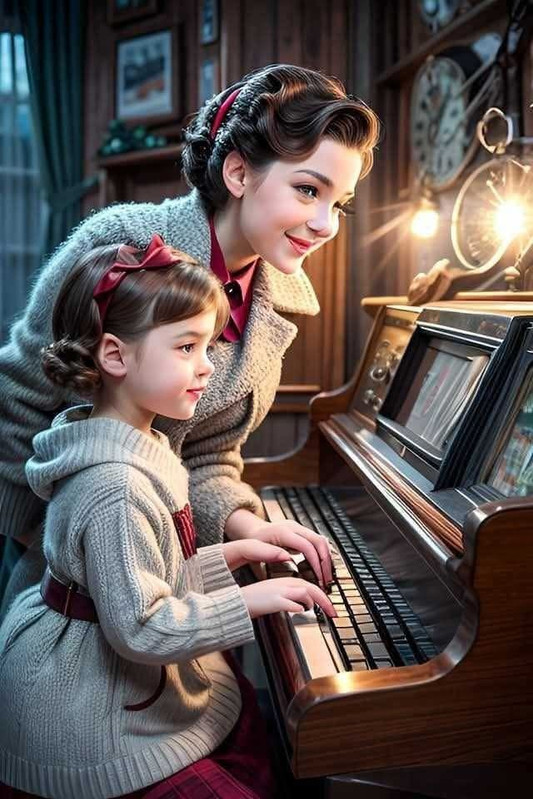 mére fillette musique