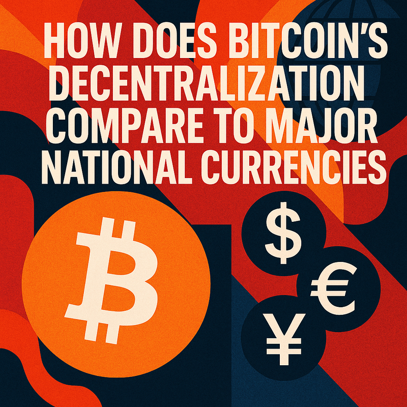 How does Bitcoin's decentralization compare to major national currencies