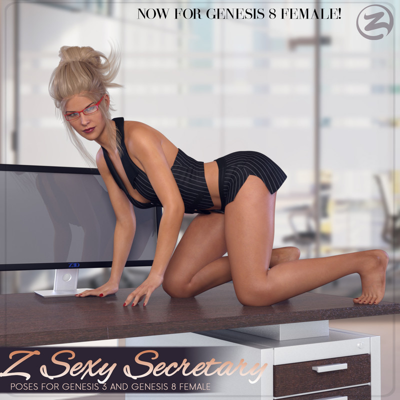 Z Sexy Secretary - Poses for Genesis 3 and Genesis 8 Female(s)