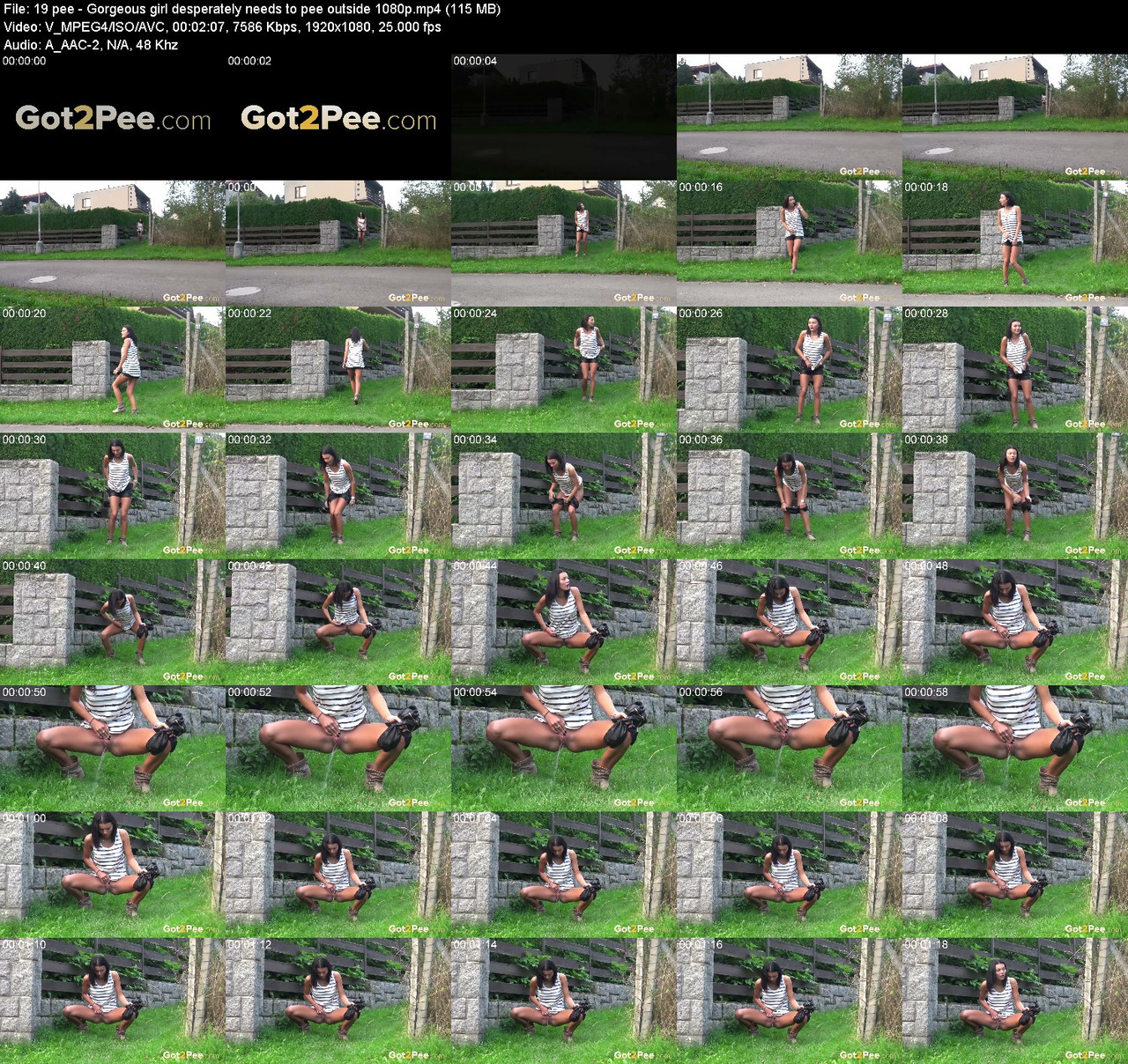 19 pee Gorgeous girl desperately needs to pee outside 1080p