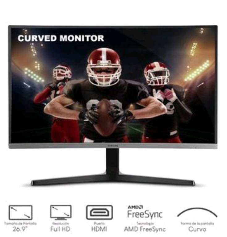 Linio: Combo Monitor Samsung Gamer 27 Curvo FHD LED LC27R AMD Freesync + Audifonos con PayPal 
