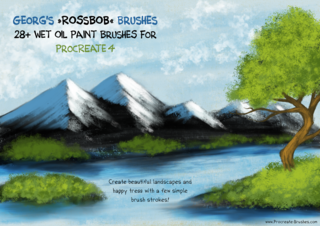 Create a Landscape BACKGROUND & add your ARTWORK with PROCREATE