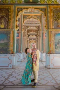 International couple enjoying traditional Rajasthan experience in Udaipur
