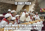 Pope 13 foot pizza pedo