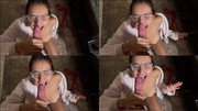 Amateur Nerdy Teen In Glasses Facial Cumshot 7929 3