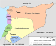 1 Piastra - Líbano / Francia, 1936 Mapa