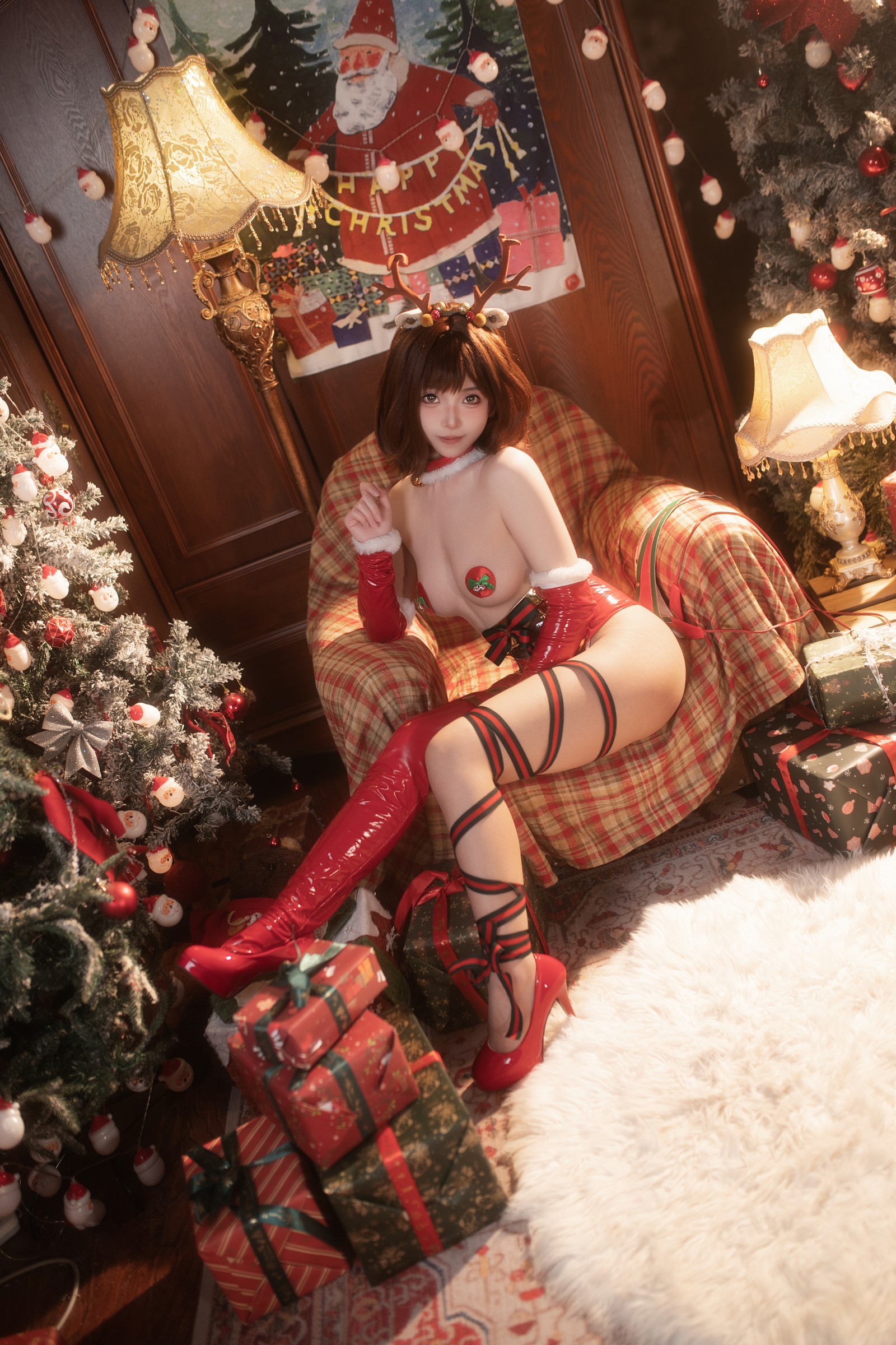 Bangni邦尼 – 圣诞小鹿 Cosplay 高清写真集（91P-7V-1.38GB）节日主题插图6