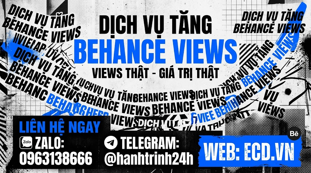 dịch vụ tăng behance views bền vững portfolio behance