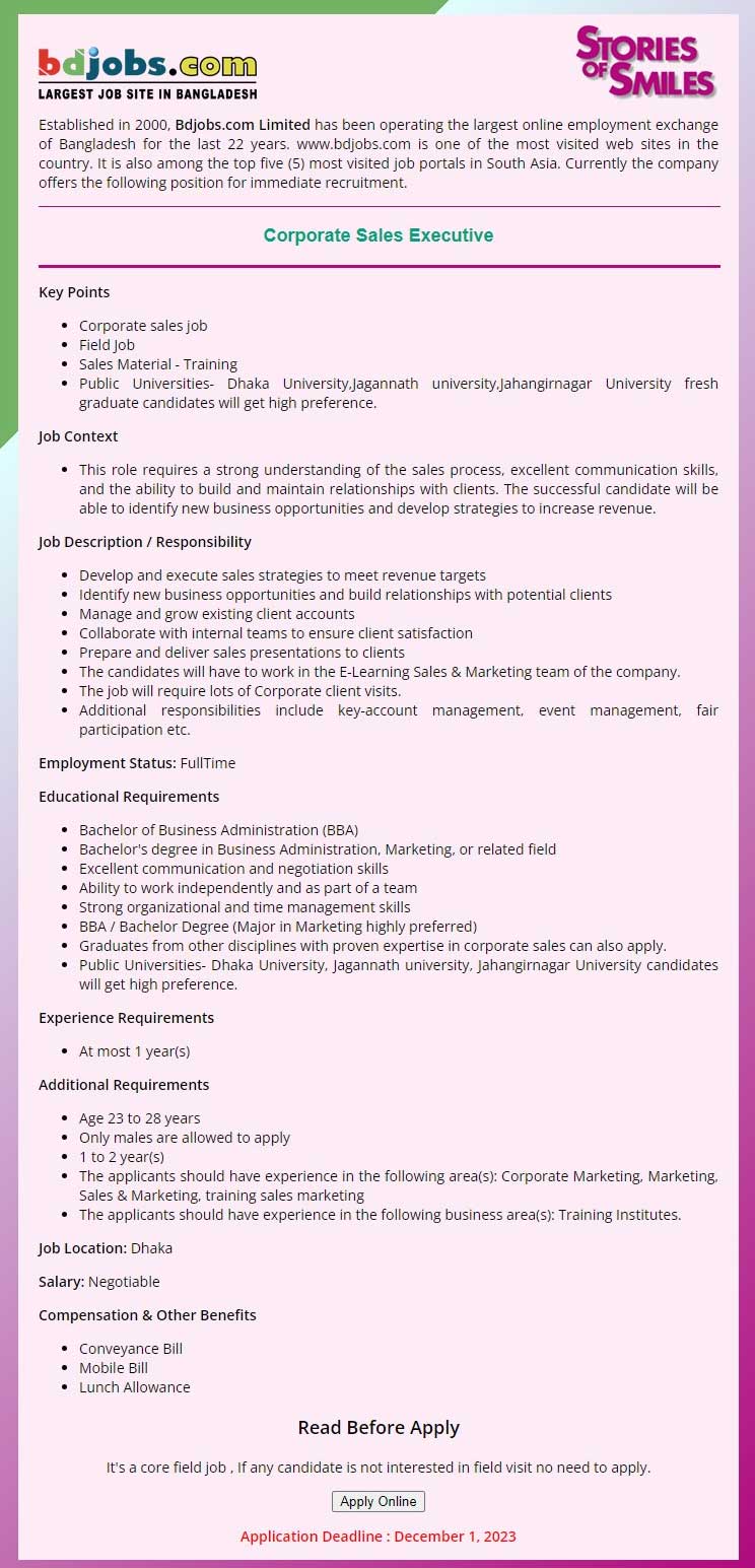 bd jobs circular 2023