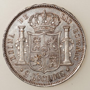 2 Escudos 1868. Isabel II. Madrid PAS5025