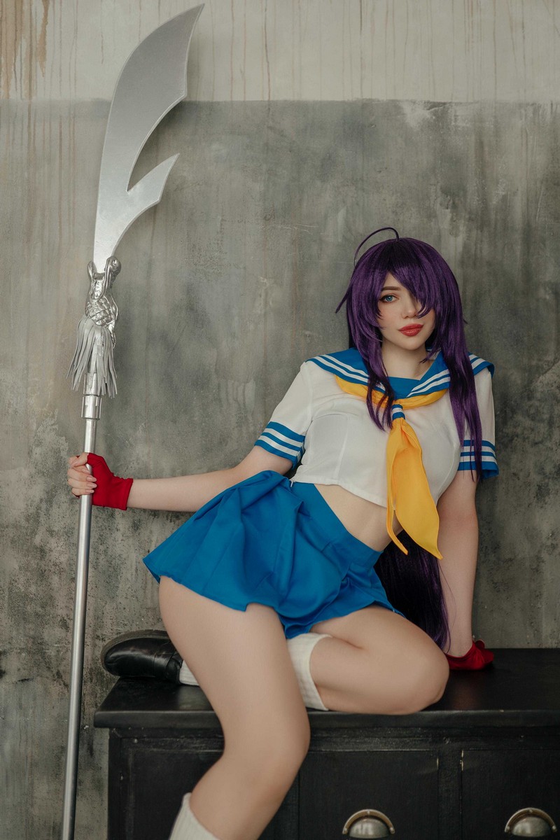 Alina Becker 关羽 Kanu Unchou Cosplay 一骑当千角色写真【59P-23.7M】插图2