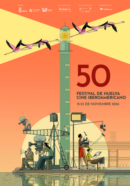 CARTEL DE LA 50 º EDICIÓN DEL FESTIVAL DE CINE IBEROAMERICANO DE HUELVA