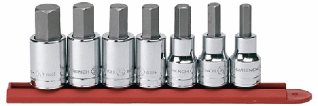 KD Tools 7 Piece 1/2" Drive SAE Hex Bit Socket Set KDT80721