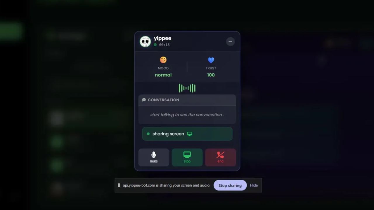 Screenshare Interface