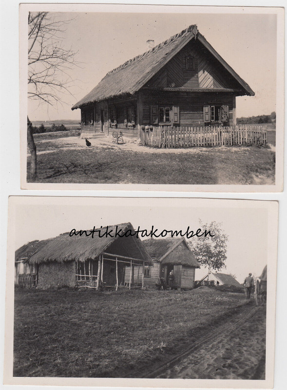 Foto Russland Ukraine russisches Bauernhaus Hütte Holzhütte im Dorf
