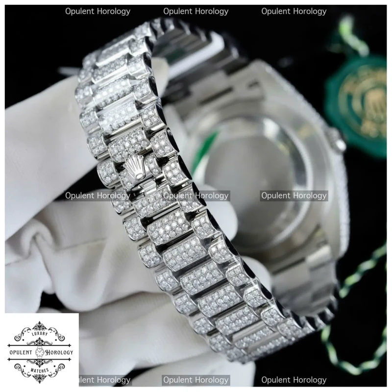 Rolex Datejust 41 mm Full Moissanite Diamonds Replica