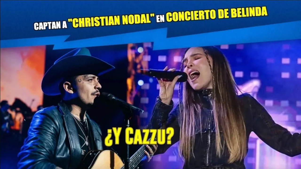 Duro golpe a Cazzu, Christian Nodal y Belinda son captados juntos en concierto