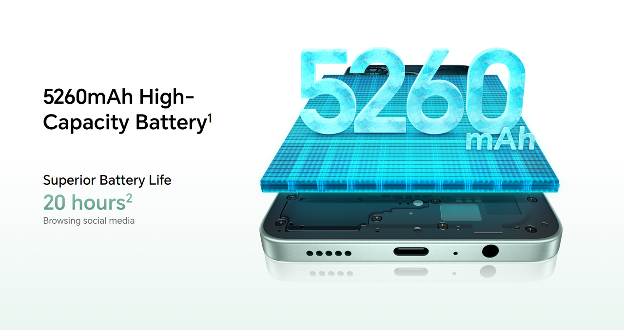 5260mAh Long-Lasting Battery
