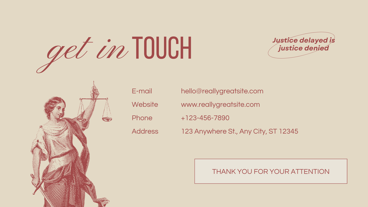 Red and Beige Vintage Law Presentation