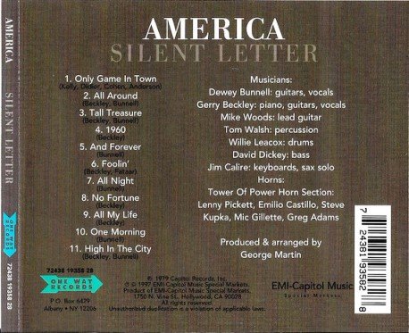America - Silent Letter (1979) [Reissue 1997] Lossless