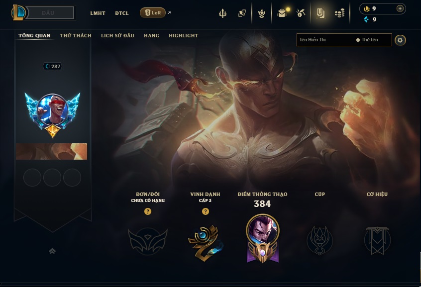 Acc LMHT # - Không Khung