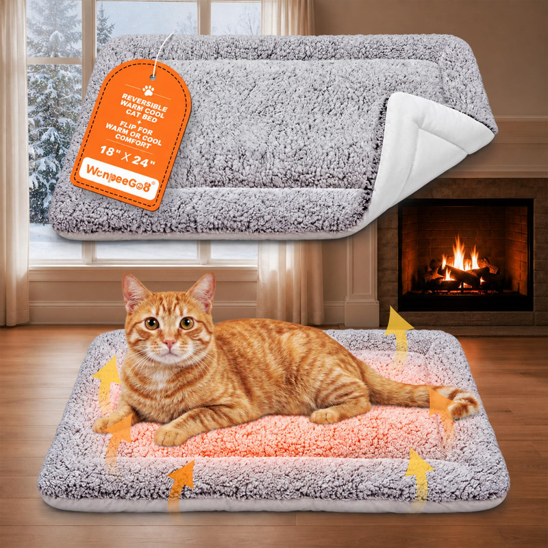 Cooling Mat Reversible Self Warming Pet Bed 18x24