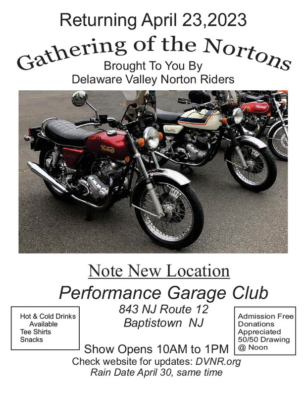 Gathering of the Nortons change of venue