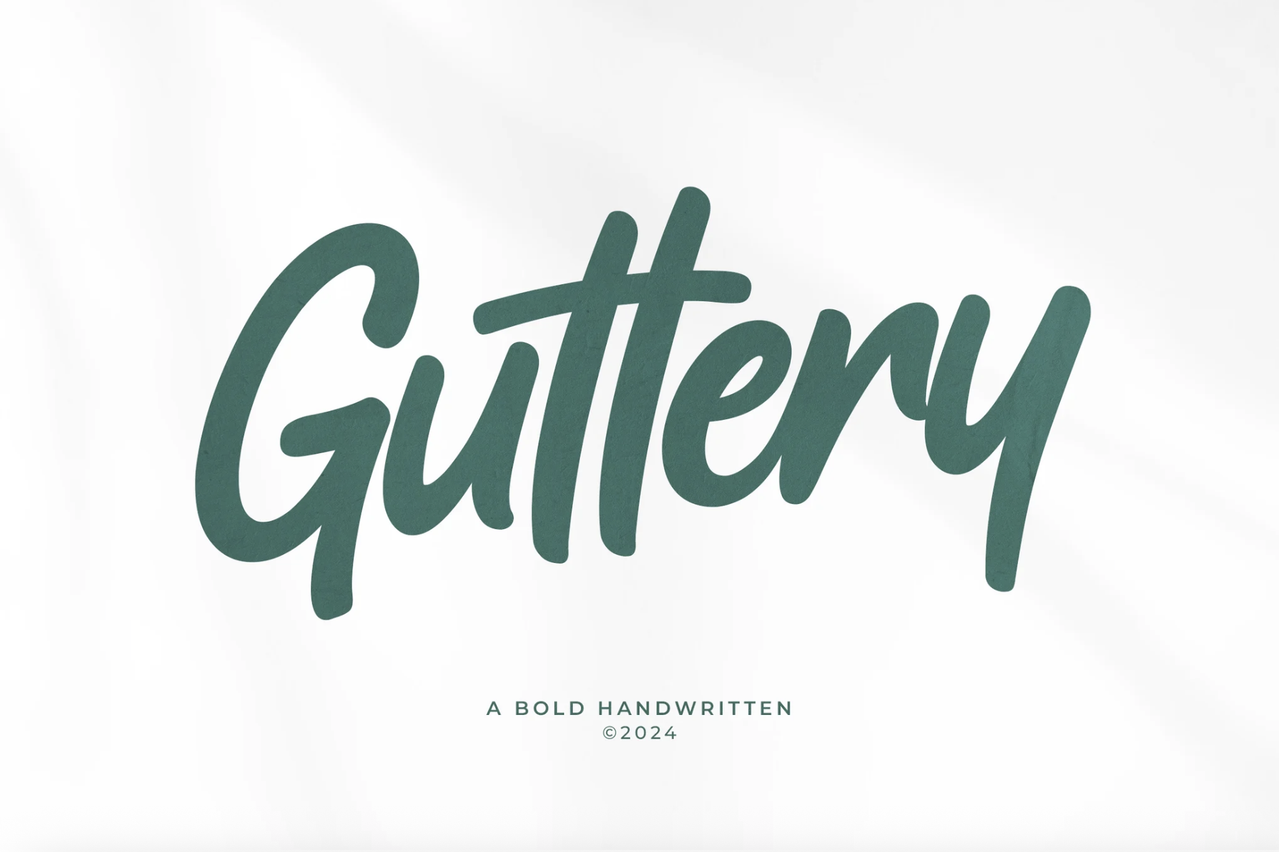 Guttery - Bold Handwritten Font