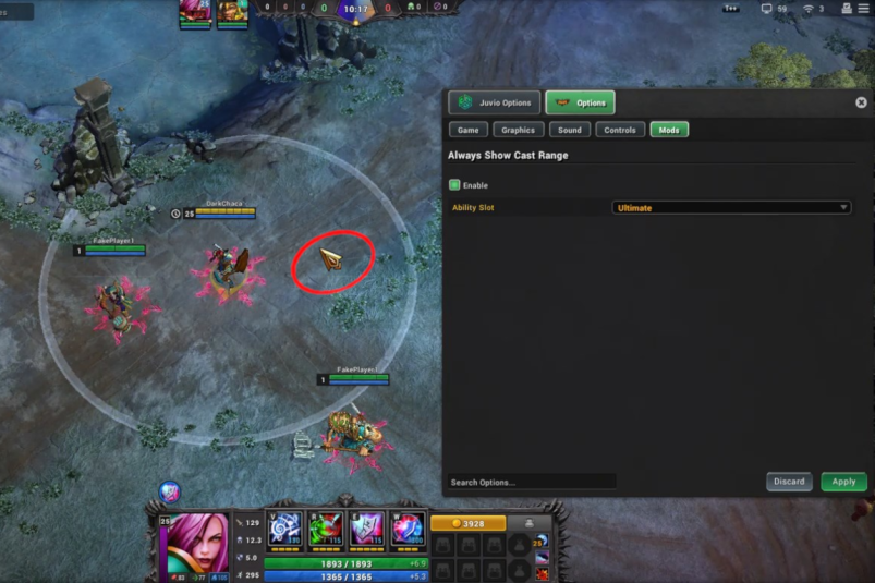 Always Show Cast Range Mod