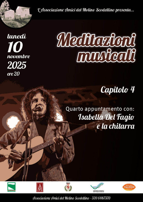 Meditazioni Musicali al Mulino Scodellino di Castel Bolognese: Lunedì 10 novembre protagonista la chitarra di Isabella Del Fagio Meditazioni Musicali al Mulino Scodellino di Castel Bolognese: Lunedì 10 novembre protagonista la chitarra di Isabella Del Fagio