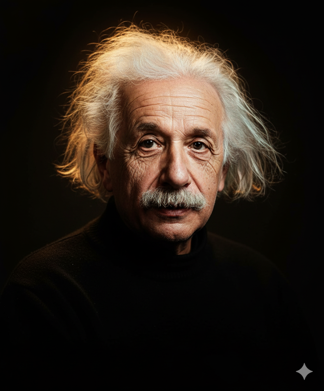 Exemplo de retrato dramático com iluminação profissional