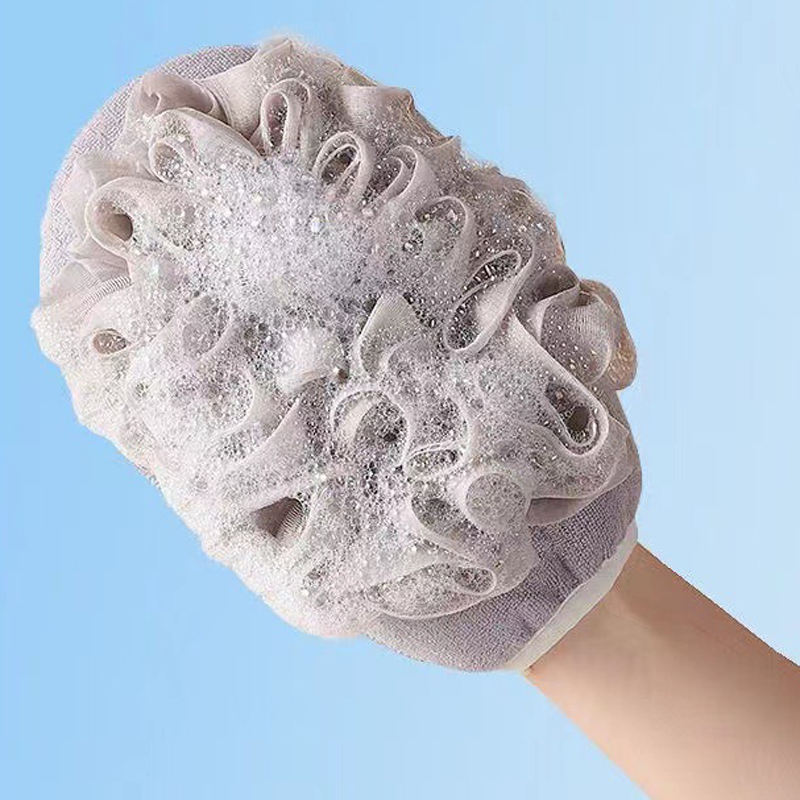 2-in-1 Exfoliating Loofah Shower Glove – Body Scrubber & Bath Massage Cleaning Glove
