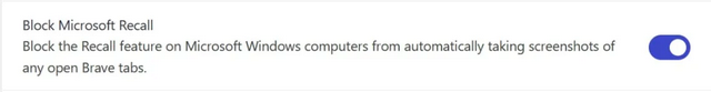 Brave Recall-Blocking