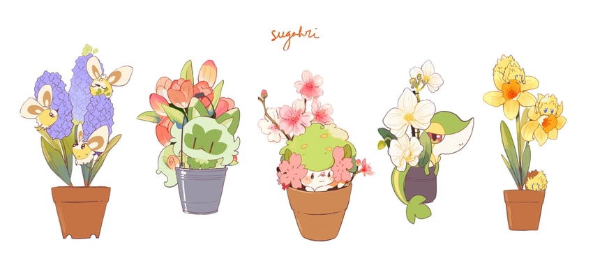 sprigatito-snivy-shaymin-joltik-and-cuti