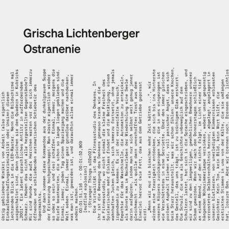 Grischa Lichtenberger - Ostranenie (2025)