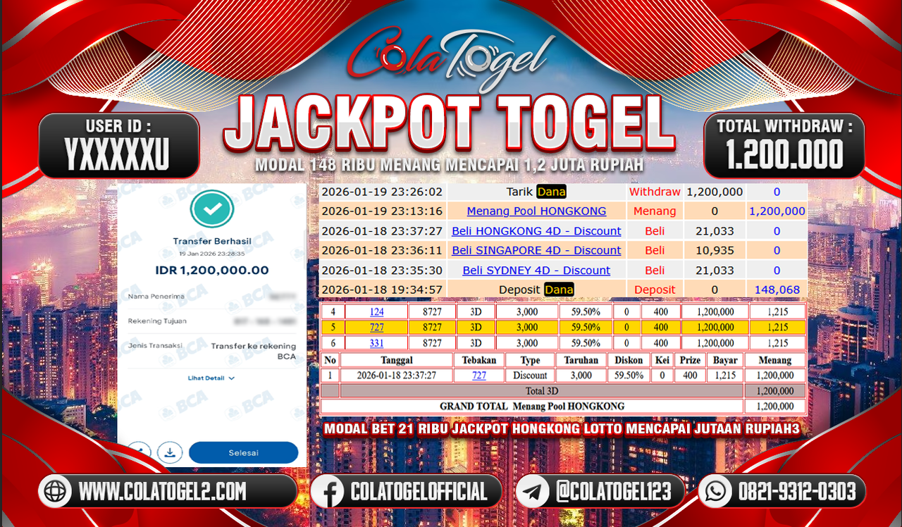 JACKPOT HONGKONG LOTTO!!